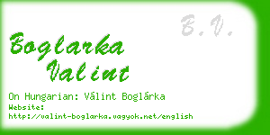boglarka valint business card